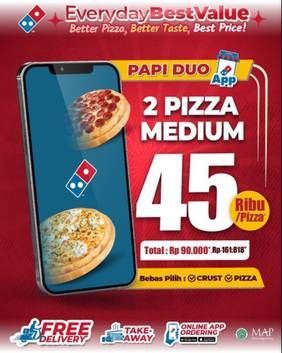 Promo Domino Pizza MAKIN UNTUNG with #DOMINOSAPPAJA.

Papi Duo APPS LEBIH HEMAT cuma 45rb-an/Pizza. Hemat s./d 71 rb-an so buruan download aplikasinya atau Klik dominos.co.id