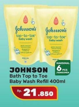 Promo Harga JOHNSONS Baby Wash Top To Toe 400 ml - Yogya