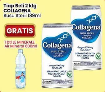 Promo Harga Collagena Susu Steril Kolagen 189 ml - Indomaret