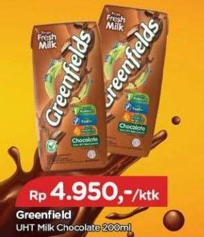 Promo Harga Greenfields UHT Chocolate 105 ml - TIP TOP
