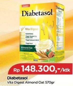 Promo Harga Diabetasol Special Nutrition for Diabetic Almond Oat 570 gr - TIP TOP