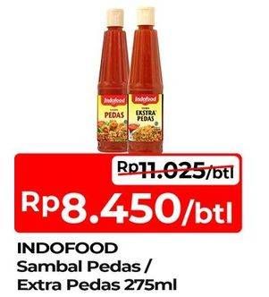 Promo Harga Indofood Sambal Pedas, Ekstra Pedas 275 ml - TIP TOP