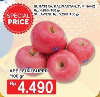 Promo Harga Apel Fuji Super per 100 gr - Hypermart