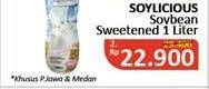 Promo Harga SOYLICIOUS Susu Kacang Kedelai Sweetened 1 ltr - Alfamidi
