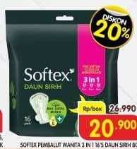 Promo Harga Softex Daun Sirih 3 In 1 16 pcs - Superindo