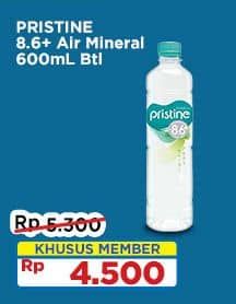 Promo Harga Pristine 8 Air Mineral 600 ml - Indomaret