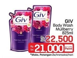 Promo Harga GIV Body Wash Mulberry Collagen 825 ml - LotteMart