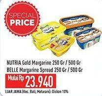 Promo Harga NUTRIA Gold Margarine 250/500gr / BELLE Margarine Spread 250/500gr  - Hypermart