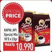 Promo Harga Kapal Api Kopi Bubuk Special Mix Gula Aren per 10 sachet 23 gr - Hypermart