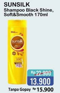 Promo Harga SUNSILK Shampoo Black Shine, Soft And Smooth 170 ml - Alfamart