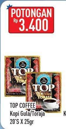 Promo Harga Top Coffee Kopi Toraja per 20 pcs 25 gr - Hypermart