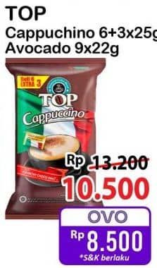 Promo Harga Top Coffee Cappuccino per 9 sachet 25 gr - Alfamart