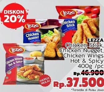 LEZZA Chicken Stick, Chicken Nugget, Chicken Wings Hot & Spicy 400g