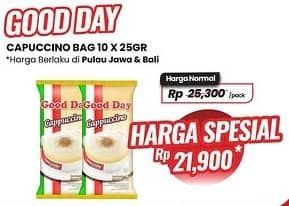 Promo Harga Good Day Cappuccino per 10 sachet 25 gr - Carrefour