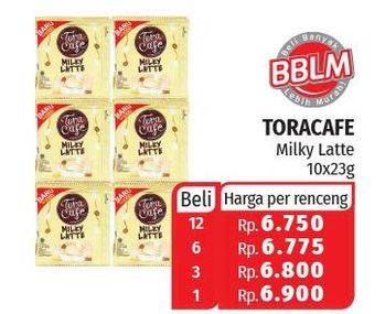 Promo Harga Torabika Toracafe Milky Latte per 10 sachet 22 gr - Lotte Grosir