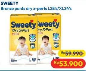 Promo Harga Sweety Bronze Pants Dry X-Pert L28, XL24 24 pcs - Hypermart