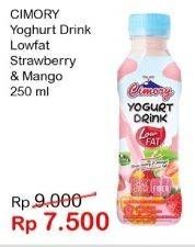 Promo Harga CIMORY Yogurt Drink Low Fat Strawberry Mango 250 ml - Indomaret
