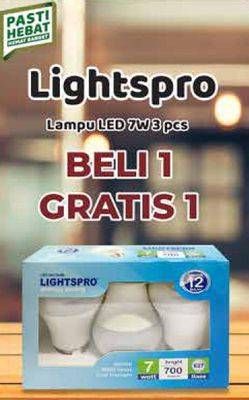 Promo Harga Lightspro Lampu LED Bulb 7W 3 pcs - Yogya