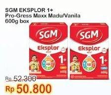 Promo Harga SGM Eksplor 1+ Susu Pertumbuhan Madu, Vanila 600 gr - Indomaret