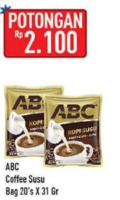 Promo Harga ABC Kopi Susu per 20 sachet 31 gr - Hypermart