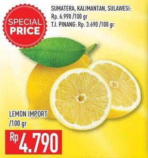 Promo Harga Lemon Import per 100 gr - Hypermart