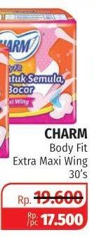 Promo Harga Charm Body Fit Extra Maxi Wing 30 pcs - Lotte Grosir