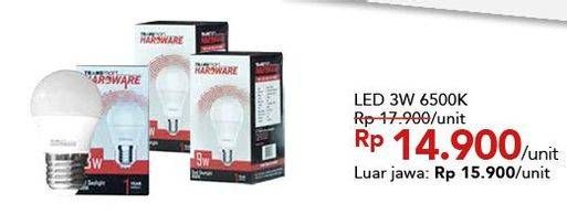 Promo Harga TRANSMART HARDWARE Lampu LED 3W 6500K  - Carrefour