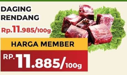 Promo Harga Daging Rendang Sapi per 100 gr - Yogya