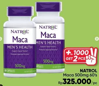 Promo Harga Natrol Maca Extract 500mg 60 pcs - Guardian