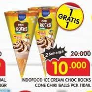 Promo Harga Indoeskrim Choc Rocks Cone Chiki Balls All Variants 110 ml - Superindo