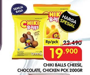 Promo Harga Chiki Balls Chicken Snack Cheddar Cheese, Coklat, Cheeky Chicken, Kaldu Ayam, Keju, Crafty Cheese 200 gr - Superindo
