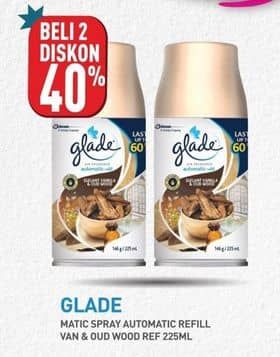 Promo Harga Glade Matic Spray Refill Elegant Vanilla Oud Wood 225 ml - Hypermart