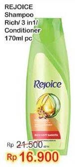 Promo Harga REJOICE Shampoo/Conditioner Rich, 3in1 170 ml - Indomaret