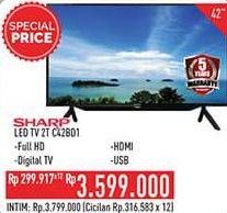 Promo Harga SHARP 2T-C42BD1i | LED TV 42"  - Hypermart