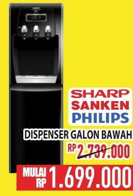 Promo Harga Sharp/Sanken/Philips Dispenser Galon Bawah  - Hypermart
