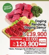 Promo Harga Daging Rendang Sapi/Semur  - LotteMart