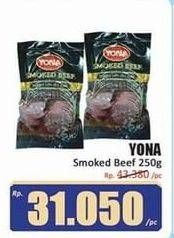 Promo Harga Yona Smoked Beef 250 gr - Hari Hari