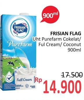 Promo Harga FRISIAN FLAG Susu UHT Purefarm Coconut Delight, Full Cream, Swiss Chocolate 900 ml - Alfamidi