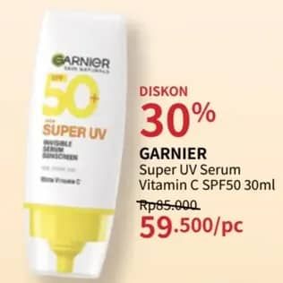 Promo Harga Garnier Light Complete Super UV SPF 50+ PA+++ Natural Finish 30 ml - Guardian