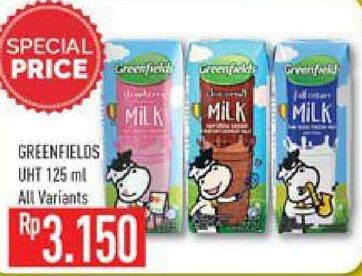 Promo Harga GREENFIELDS UHT All Variants 125 ml - Hypermart