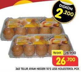 Promo Harga 365 Telur Ayam Negeri Less Cholesterol 10 pcs - Superindo