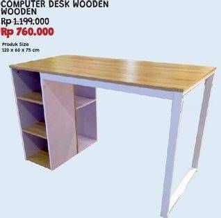 Promo Harga Computer Desk Wooden  - Courts