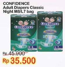 Promo Harga Confidence Adult Diapers Classic Night M8, L7  - Indomaret