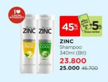 Promo Harga Zinc Shampoo 340 ml - Watsons
