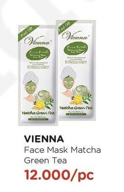 Promo Harga VIENNA Face Food Mask Whitening Matcha Green Tea  - Watsons
