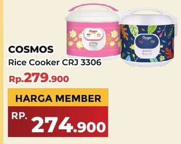 Promo Harga Cosmos CRJ 3306 Rice Cooker  - Yogya