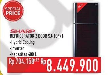 Promo Harga SHARP SJ-IG471PG | Refrigerator 2 Door  - Hypermart