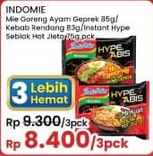 Promo Harga Indomie Hype Abis Ayam Geprek, Kebab Rendang, Seblak Hot Jeletot 75 gr - Indomaret