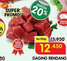 Promo Harga Daging Rendang Sapi per 100 gr - Superindo