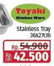 Promo Harga Toyaki Stainless Tray 36x27 Cm  - Lotte Grosir